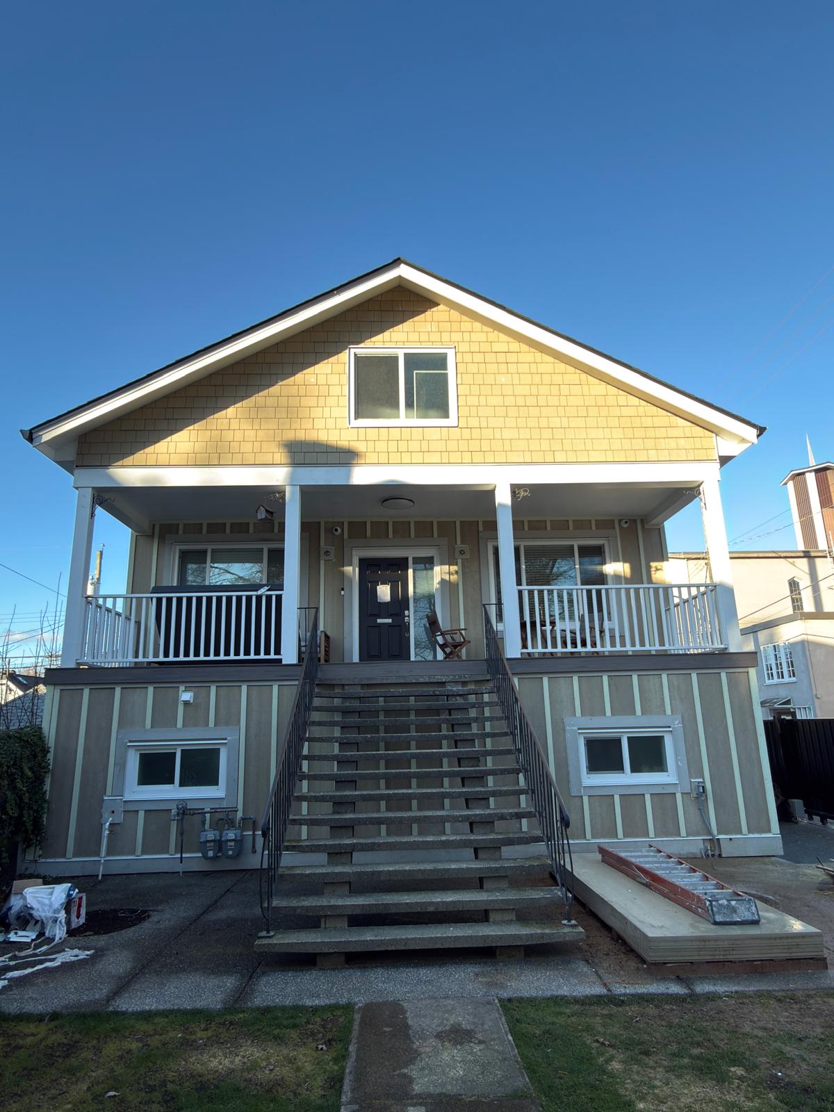Modern home with Hardie shingles and cedar siding