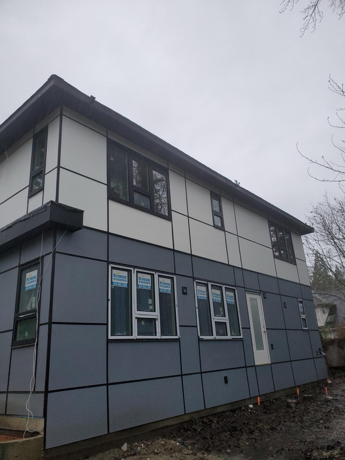Contemporary home with Hardie panel cladding