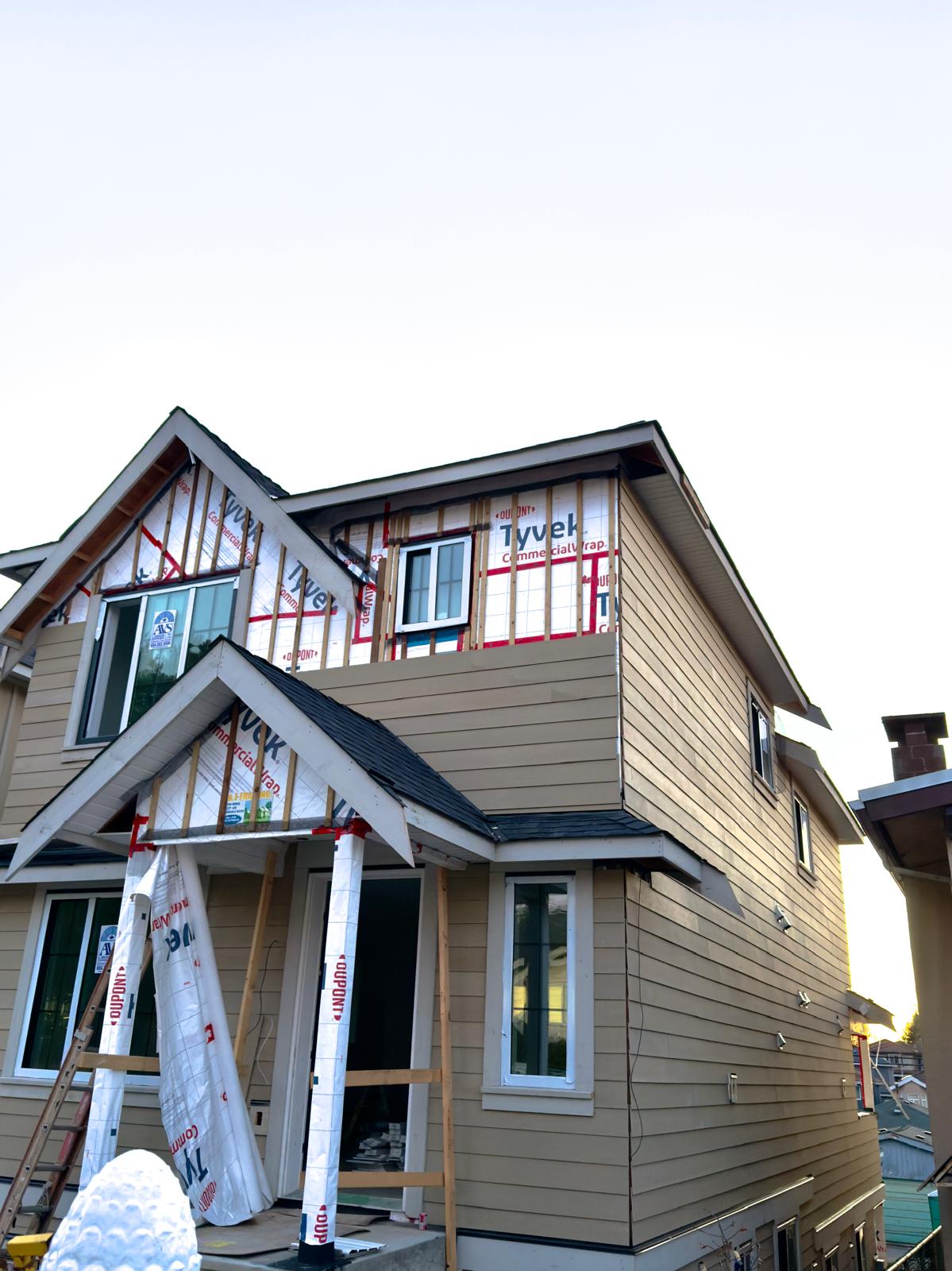 New build with Hardie shingles